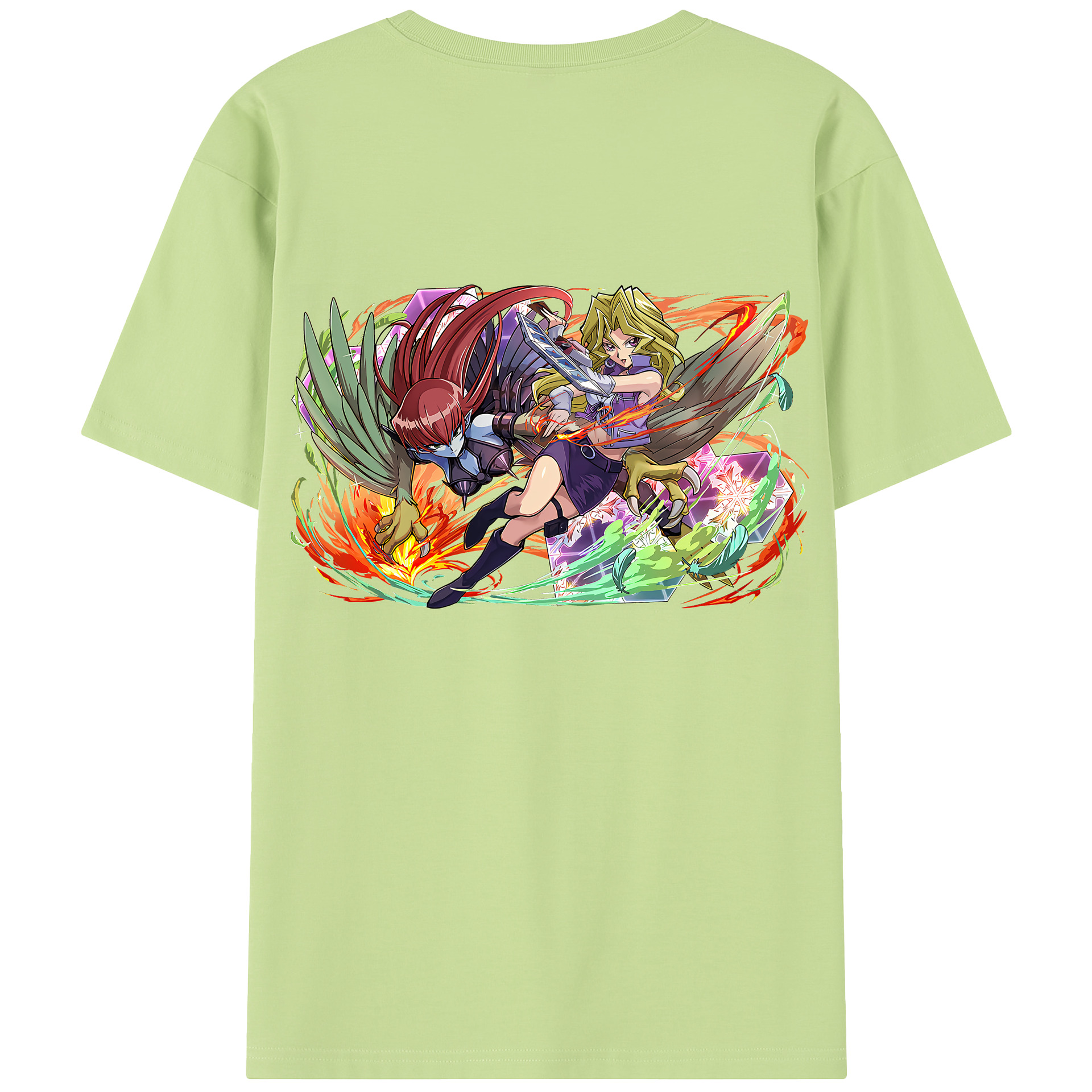 （画像用） 遊☆戯☆王 Yu-Gi-Oh! 綿100％半袖Tシャツ（背面プリント）